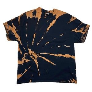 Reverse Tie-Dye Black and Brown T-Shirt